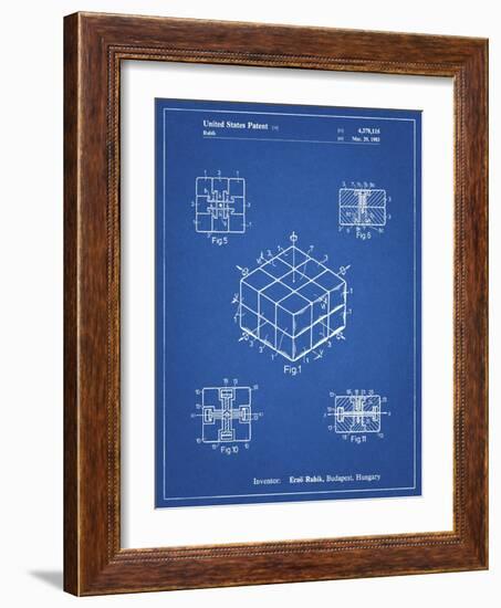 PP1022-Blueprint Rubik's Cube Patent Poster-Cole Borders-Framed Giclee Print