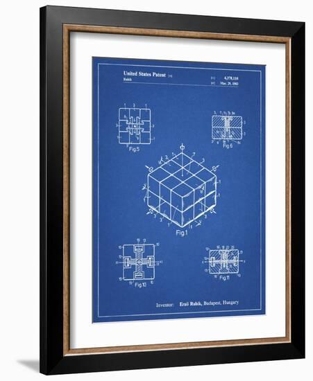 PP1022-Blueprint Rubik's Cube Patent Poster-Cole Borders-Framed Giclee Print