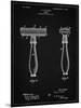 PP1026-Vintage Black Safety Razor Patent Poster-Cole Borders-Mounted Giclee Print