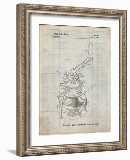 PP1027-Antique Grid Parchment Sailboat Winch Patent Poster-Cole Borders-Framed Giclee Print