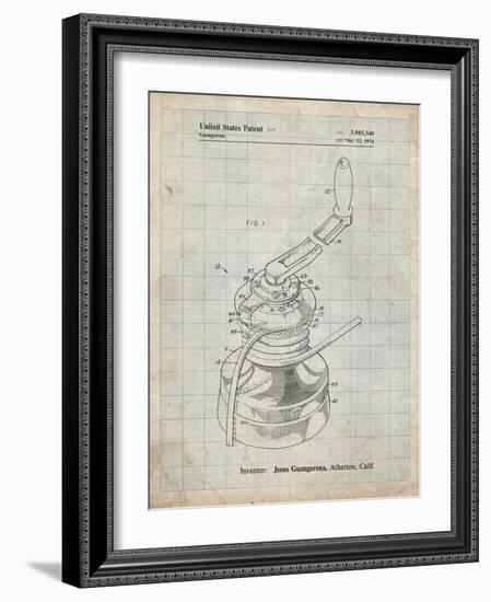 PP1027-Antique Grid Parchment Sailboat Winch Patent Poster-Cole Borders-Framed Giclee Print