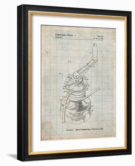 PP1027-Antique Grid Parchment Sailboat Winch Patent Poster-Cole Borders-Framed Giclee Print