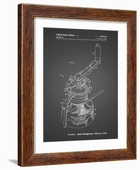 PP1027-Black Grid Sailboat Winch Patent Poster-Cole Borders-Framed Giclee Print