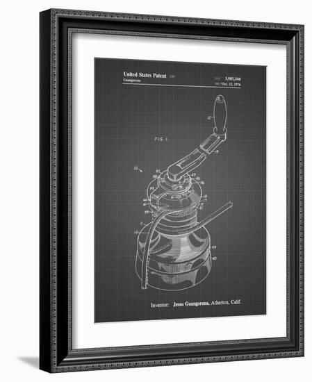 PP1027-Black Grid Sailboat Winch Patent Poster-Cole Borders-Framed Giclee Print