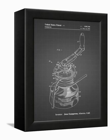 PP1027-Black Grid Sailboat Winch Patent Poster-Cole Borders-Framed Premier Image Canvas