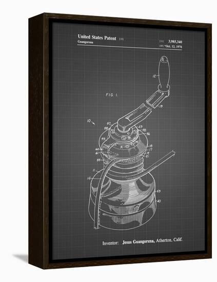 PP1027-Black Grid Sailboat Winch Patent Poster-Cole Borders-Framed Premier Image Canvas