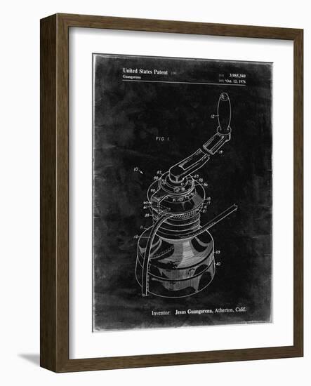 PP1027-Black Grunge Sailboat Winch Patent Poster-Cole Borders-Framed Giclee Print