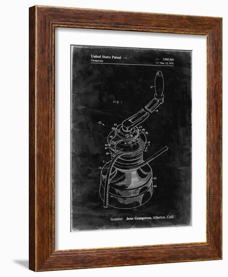 PP1027-Black Grunge Sailboat Winch Patent Poster-Cole Borders-Framed Giclee Print