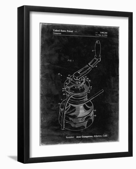PP1027-Black Grunge Sailboat Winch Patent Poster-Cole Borders-Framed Giclee Print