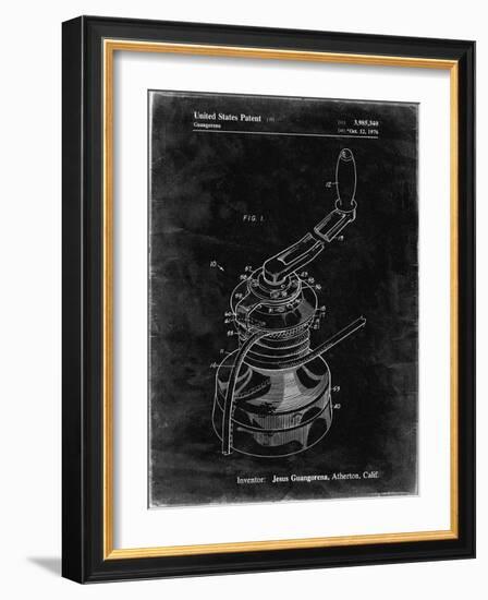 PP1027-Black Grunge Sailboat Winch Patent Poster-Cole Borders-Framed Giclee Print