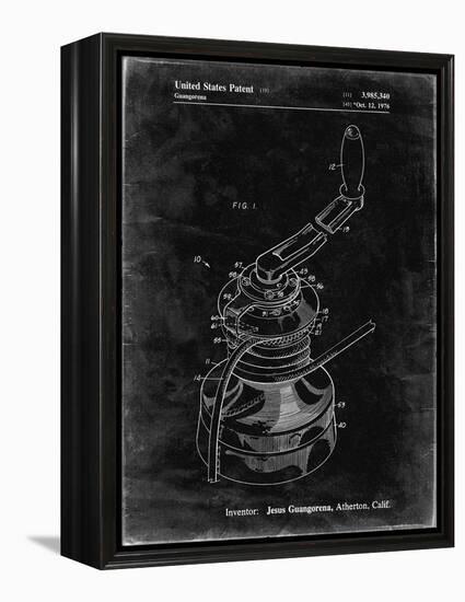 PP1027-Black Grunge Sailboat Winch Patent Poster-Cole Borders-Framed Premier Image Canvas