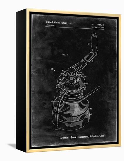 PP1027-Black Grunge Sailboat Winch Patent Poster-Cole Borders-Framed Premier Image Canvas