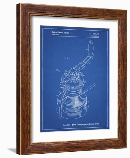 PP1027-Blueprint Sailboat Winch Patent Poster-Cole Borders-Framed Giclee Print