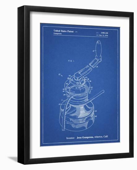 PP1027-Blueprint Sailboat Winch Patent Poster-Cole Borders-Framed Giclee Print