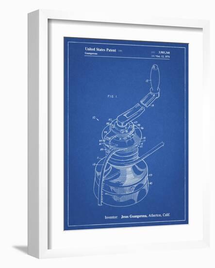 PP1027-Blueprint Sailboat Winch Patent Poster-Cole Borders-Framed Giclee Print