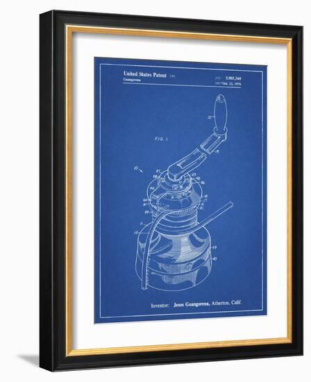 PP1027-Blueprint Sailboat Winch Patent Poster-Cole Borders-Framed Giclee Print