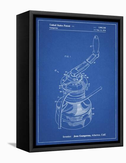 PP1027-Blueprint Sailboat Winch Patent Poster-Cole Borders-Framed Premier Image Canvas