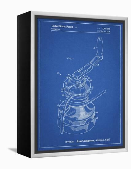 PP1027-Blueprint Sailboat Winch Patent Poster-Cole Borders-Framed Premier Image Canvas