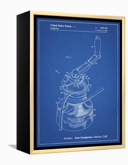 PP1027-Blueprint Sailboat Winch Patent Poster-Cole Borders-Framed Premier Image Canvas