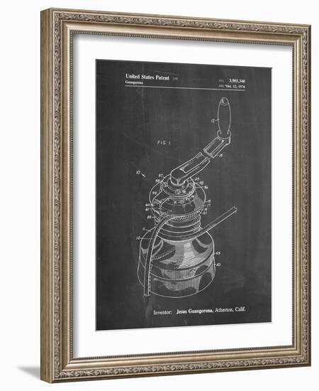 PP1027-Chalkboard Sailboat Winch Patent Poster-Cole Borders-Framed Giclee Print