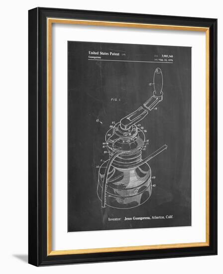 PP1027-Chalkboard Sailboat Winch Patent Poster-Cole Borders-Framed Giclee Print