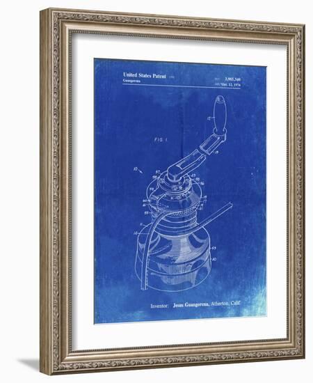 PP1027-Faded Blueprint Sailboat Winch Patent Poster-Cole Borders-Framed Giclee Print