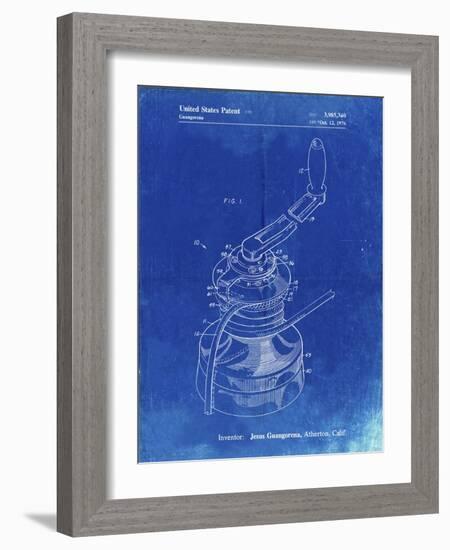 PP1027-Faded Blueprint Sailboat Winch Patent Poster-Cole Borders-Framed Giclee Print