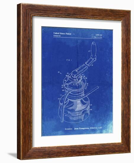 PP1027-Faded Blueprint Sailboat Winch Patent Poster-Cole Borders-Framed Giclee Print