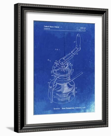 PP1027-Faded Blueprint Sailboat Winch Patent Poster-Cole Borders-Framed Giclee Print