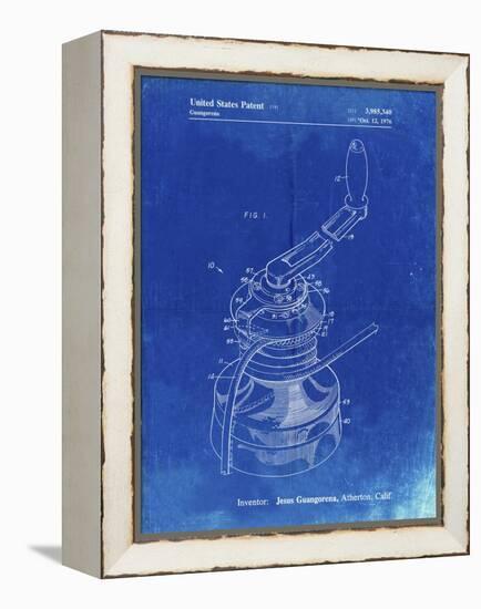 PP1027-Faded Blueprint Sailboat Winch Patent Poster-Cole Borders-Framed Premier Image Canvas