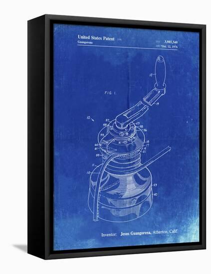 PP1027-Faded Blueprint Sailboat Winch Patent Poster-Cole Borders-Framed Premier Image Canvas