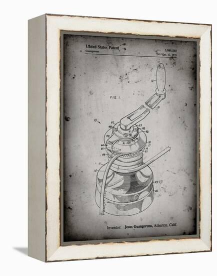 PP1027-Faded Grey Sailboat Winch Patent Poster-Cole Borders-Framed Premier Image Canvas