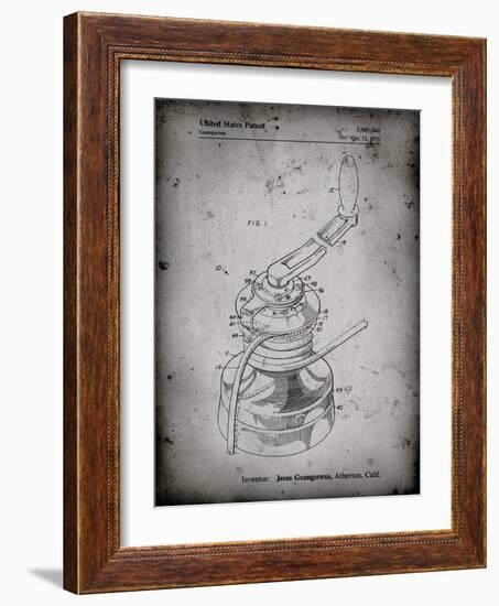 PP1027-Faded Grey Sailboat Winch Patent Poster-Cole Borders-Framed Giclee Print