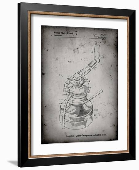 PP1027-Faded Grey Sailboat Winch Patent Poster-Cole Borders-Framed Giclee Print