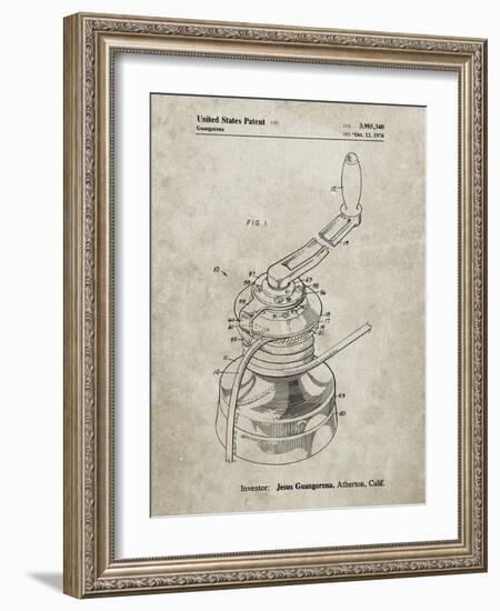 PP1027-Sandstone Sailboat Winch Patent Poster-Cole Borders-Framed Giclee Print