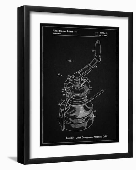 PP1027-Vintage Black Sailboat Winch Patent Poster-Cole Borders-Framed Giclee Print