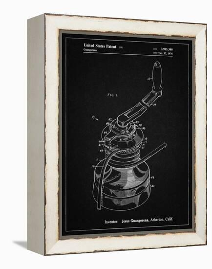 PP1027-Vintage Black Sailboat Winch Patent Poster-Cole Borders-Framed Premier Image Canvas