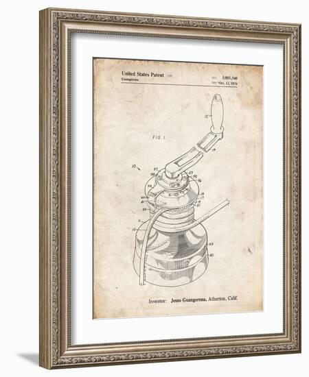 PP1027-Vintage Parchment Sailboat Winch Patent Poster-Cole Borders-Framed Giclee Print