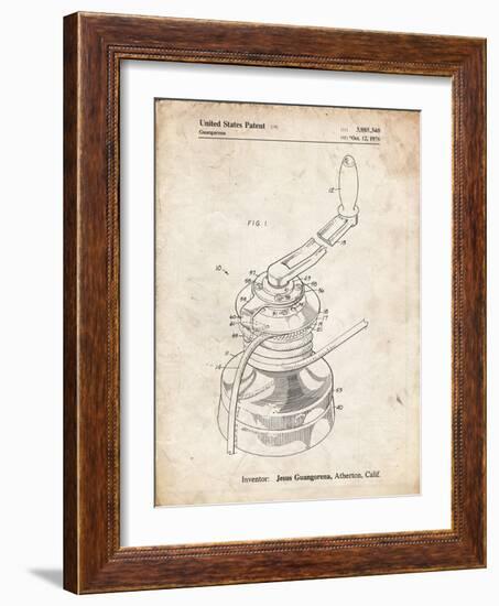 PP1027-Vintage Parchment Sailboat Winch Patent Poster-Cole Borders-Framed Giclee Print