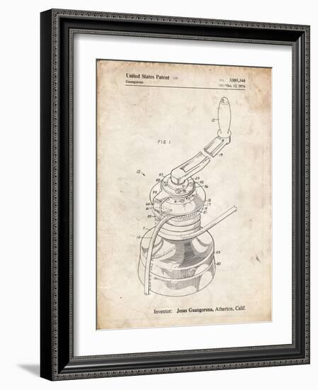 PP1027-Vintage Parchment Sailboat Winch Patent Poster-Cole Borders-Framed Giclee Print