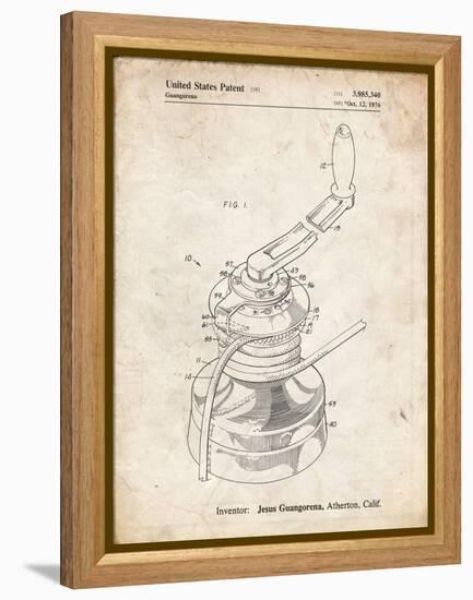 PP1027-Vintage Parchment Sailboat Winch Patent Poster-Cole Borders-Framed Premier Image Canvas