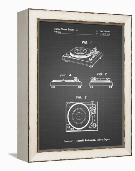 PP1028-Black Grid Sansui Turntable 1979 Patent Poster-Cole Borders-Framed Premier Image Canvas