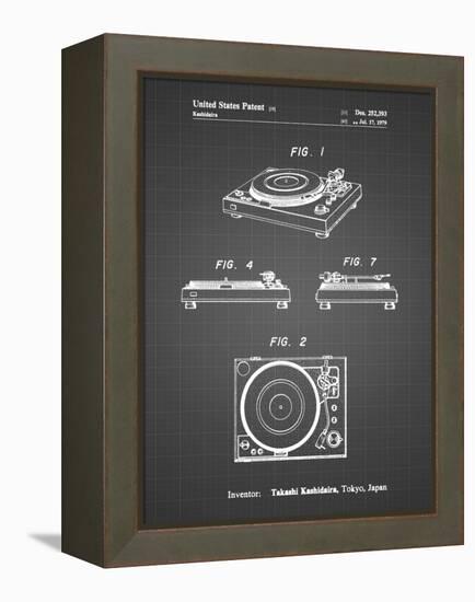 PP1028-Black Grid Sansui Turntable 1979 Patent Poster-Cole Borders-Framed Premier Image Canvas