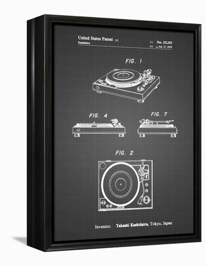 PP1028-Black Grid Sansui Turntable 1979 Patent Poster-Cole Borders-Framed Premier Image Canvas