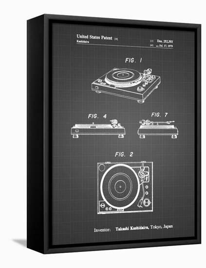 PP1028-Black Grid Sansui Turntable 1979 Patent Poster-Cole Borders-Framed Premier Image Canvas