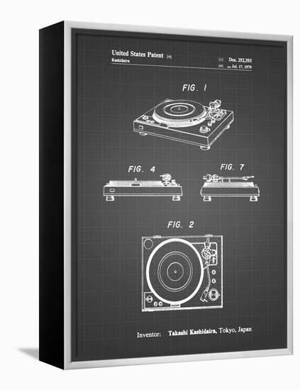 PP1028-Black Grid Sansui Turntable 1979 Patent Poster-Cole Borders-Framed Premier Image Canvas