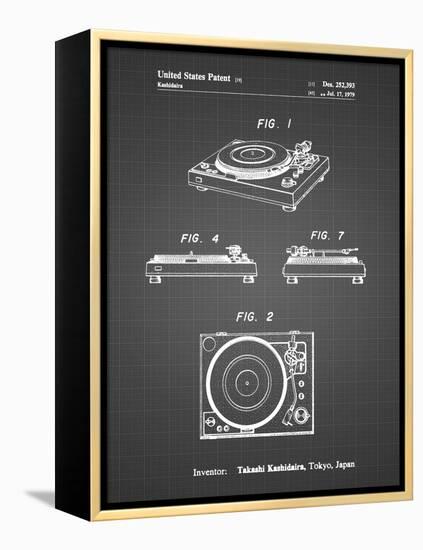 PP1028-Black Grid Sansui Turntable 1979 Patent Poster-Cole Borders-Framed Premier Image Canvas