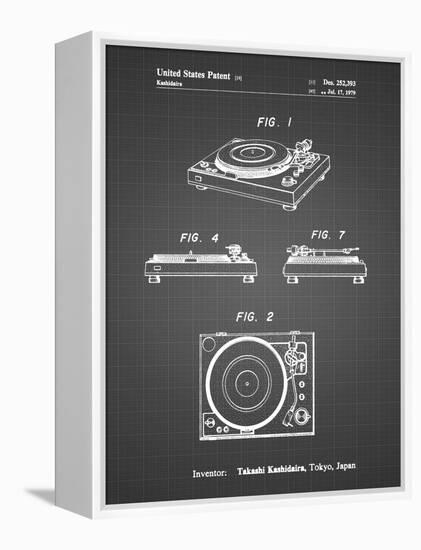 PP1028-Black Grid Sansui Turntable 1979 Patent Poster-Cole Borders-Framed Premier Image Canvas