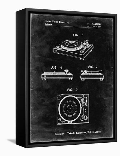 PP1028-Black Grunge Sansui Turntable 1979 Patent Poster-Cole Borders-Framed Premier Image Canvas