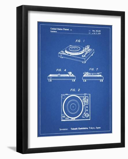 PP1028-Blueprint Sansui Turntable 1979 Patent Poster-Cole Borders-Framed Giclee Print